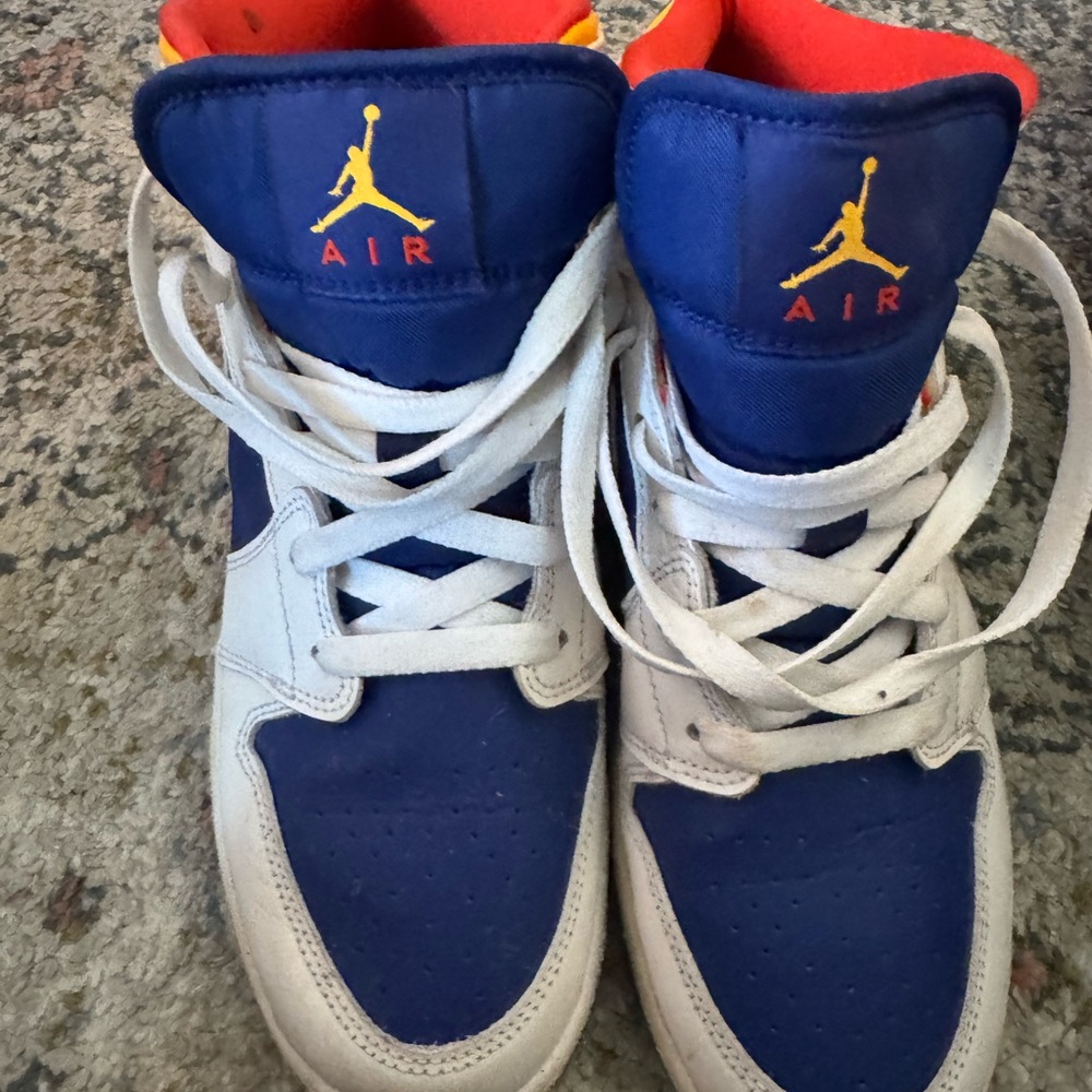 Nike Red, Blue, and White Sneakers